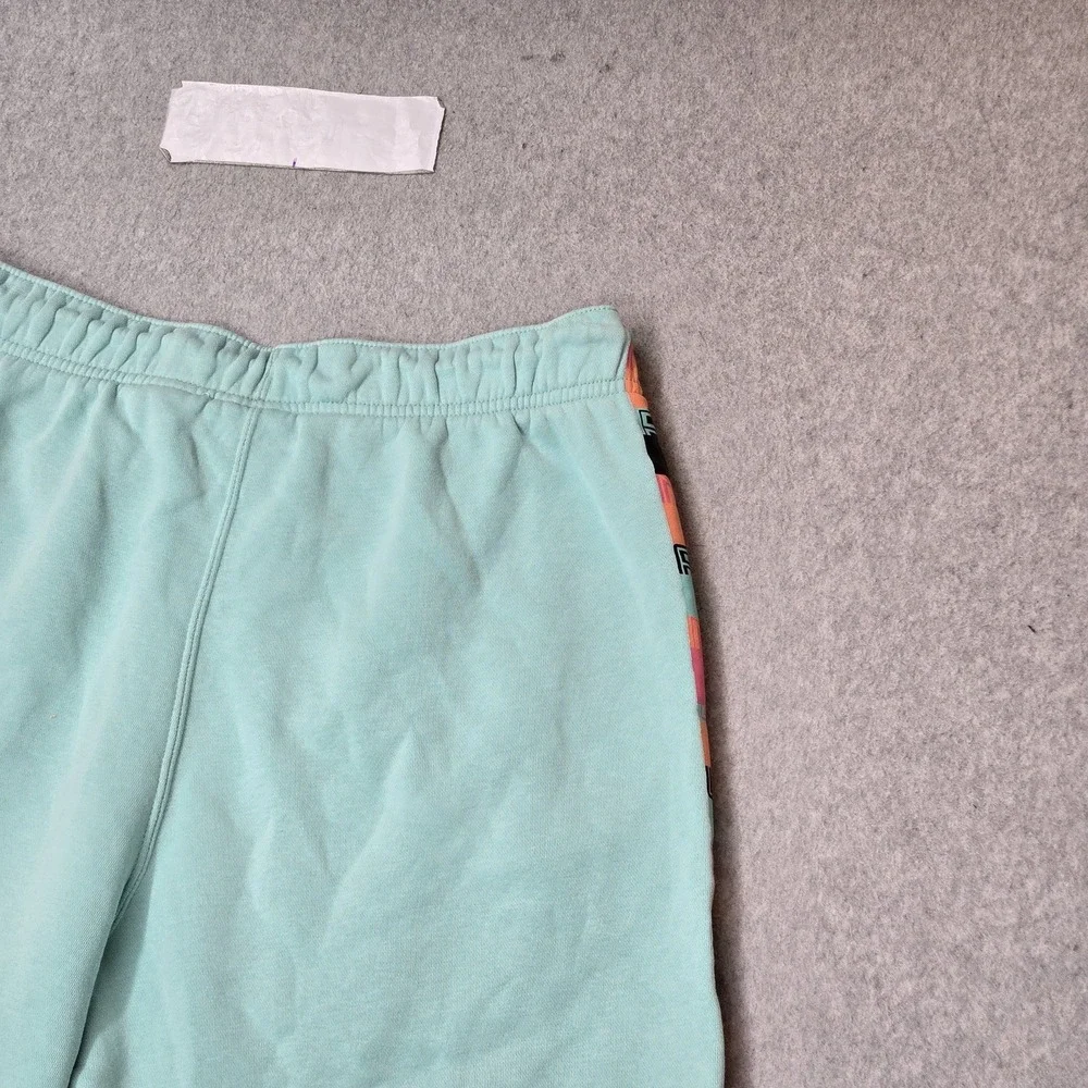 Jordan Men Activewear Shorts M Teal Embroidered Sweat Fleece AJ 11 Jumpman
